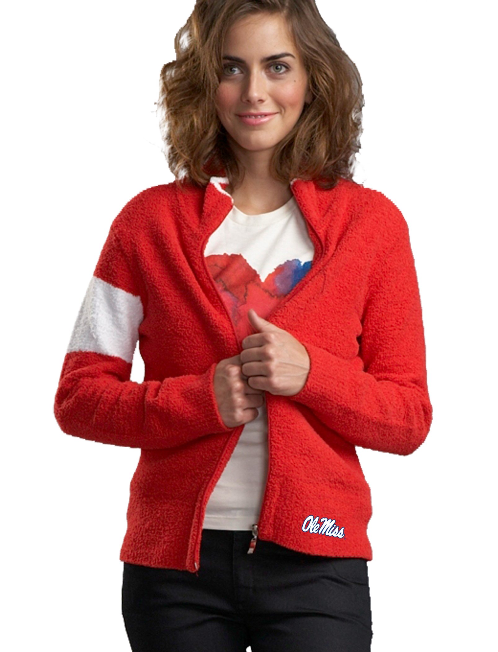 NCAA Mississippi Ole Miss Rebels Kashwere U 2-Tone Motorcycle Jacket