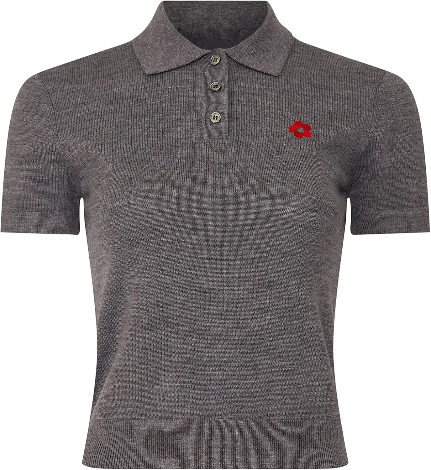 Sandy Liang Rent The Runway Pre-Loved Grey Favs Polo