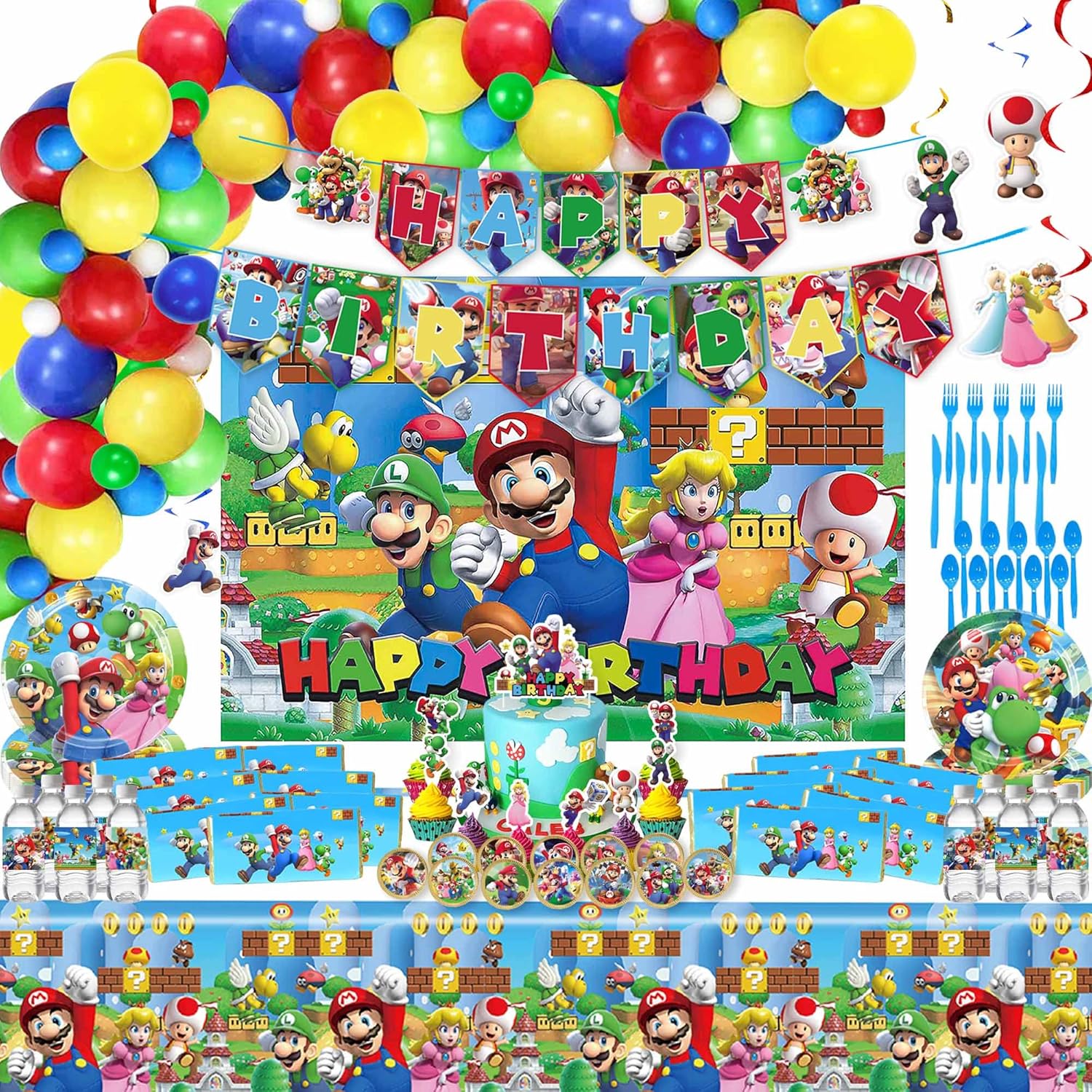 Mario Birthday Party Supplies, Mario Bros Party Decorations
