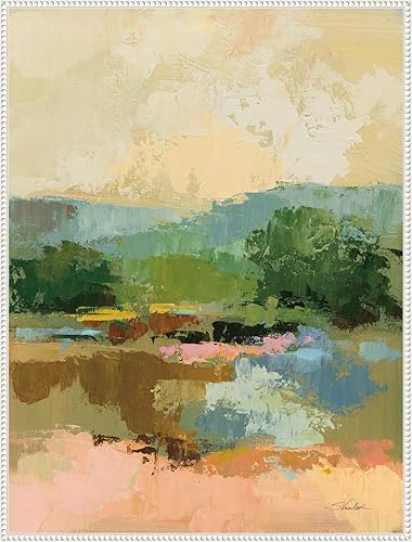 Miniatura 10 de Amanti Art Lienzo enmarcado para pared, 42 x 32 pulgadas, vista al otro lado del río I de Silvia Vassileva, lienzo enmarcado para pared, obras de