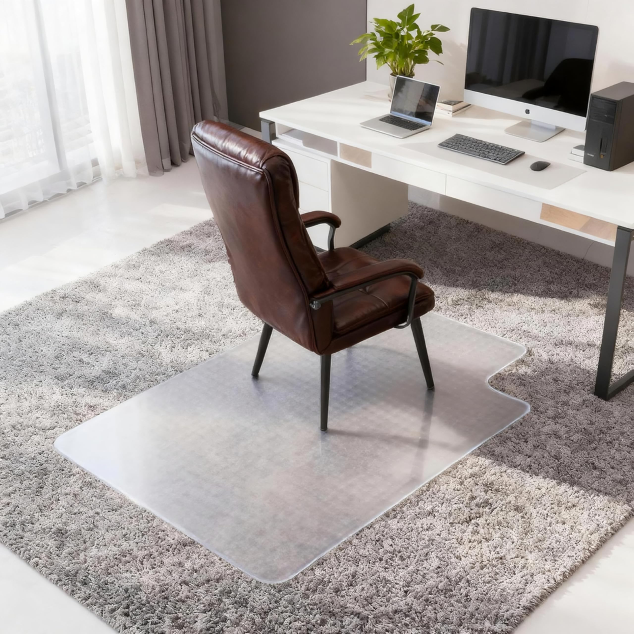 Winado Office Chair Mat 36x48 Non-Slip Under Computer Desk Chair Carpet Floor Protector Heavy Duty Clear Plastic Chair