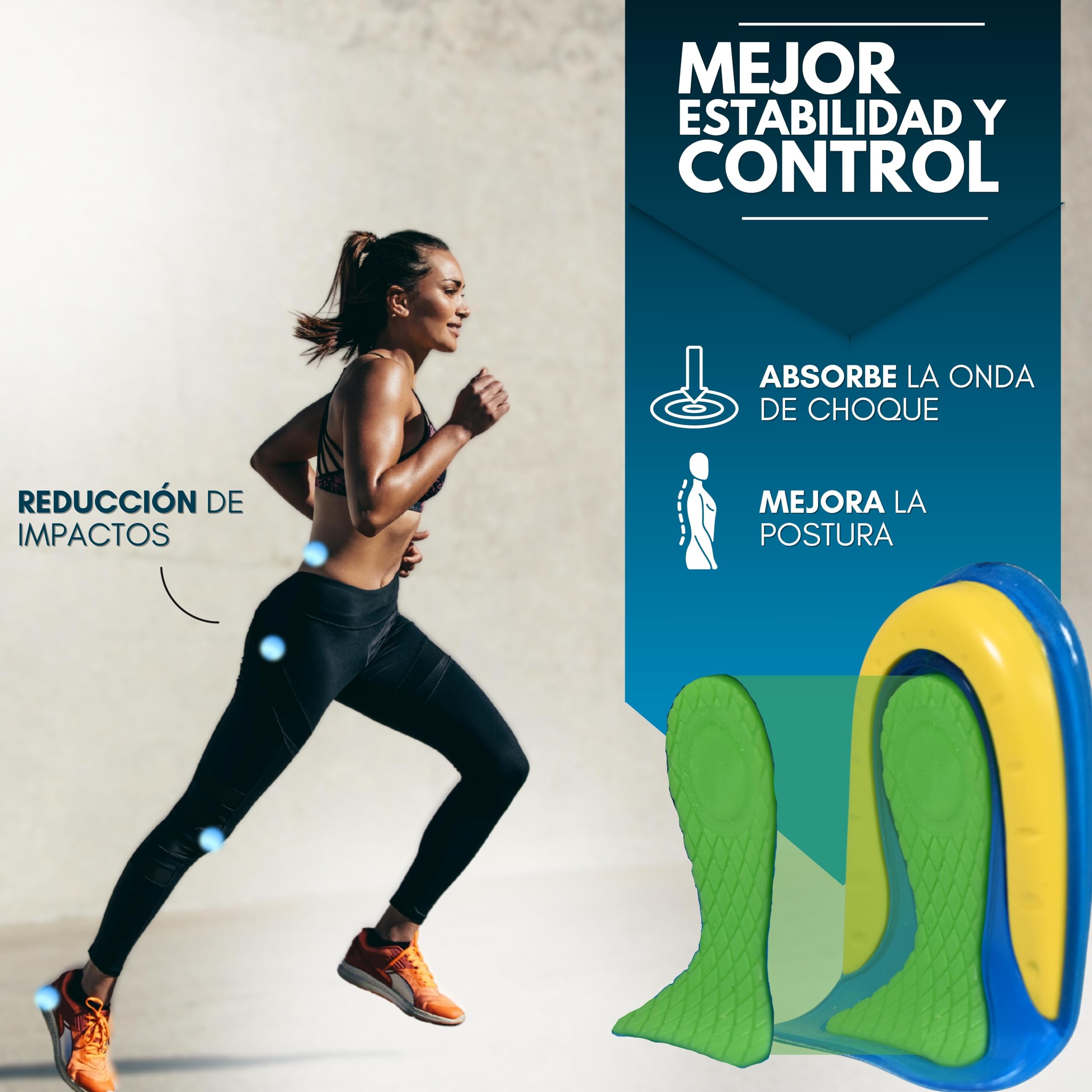 Pack de 4 Taloneras para Corregir la Fascitis Plantar y Espolón Calcaneo - Plantillas de Silicona para Hombre y Mujer - Pantilla de gel para espolones - Unisex