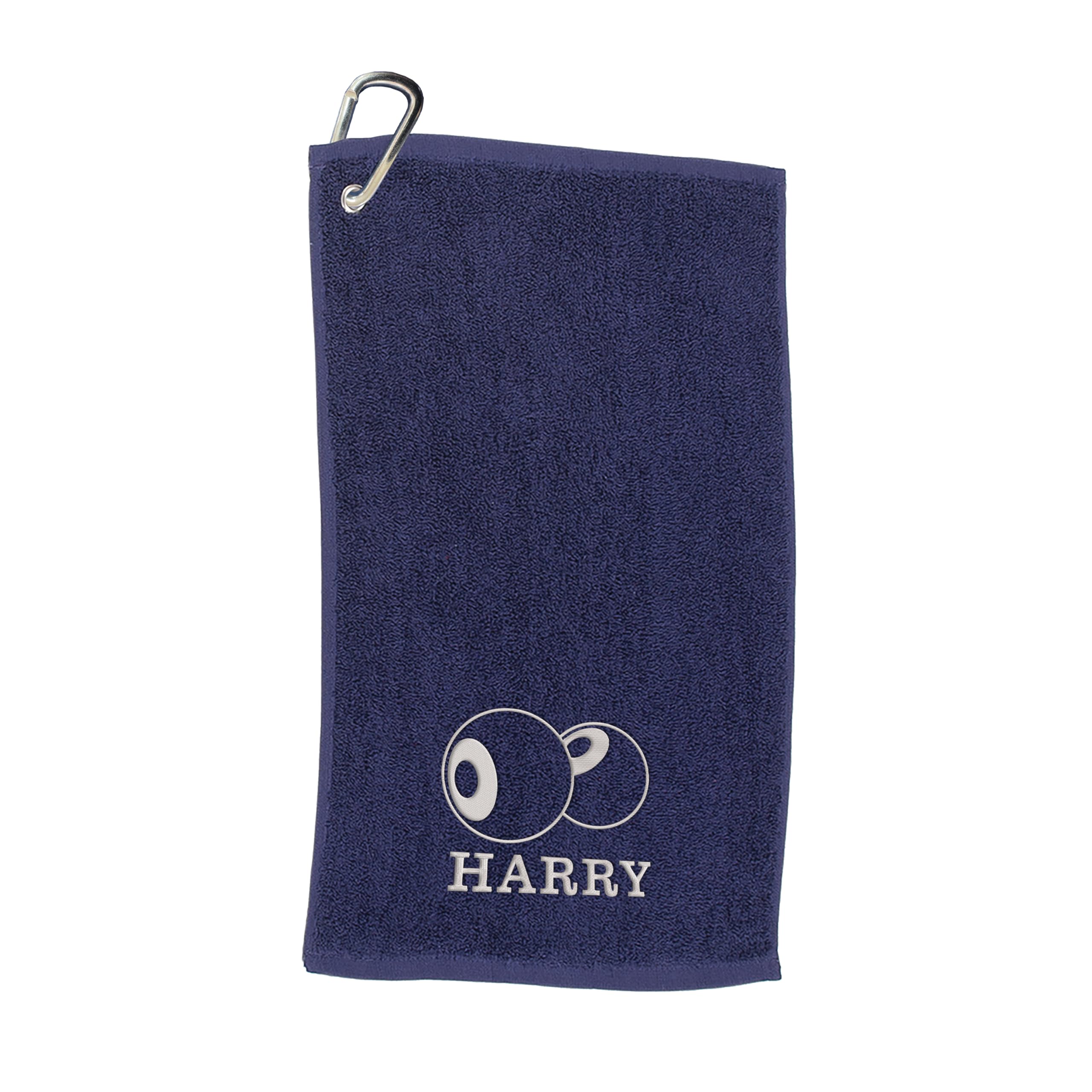 Varsany Personalised Lawn Bowls Towel – Embroidery and Clip 100% Ringspun Cotton Lawn Bowls Accessories - Dad Lawn Bowls Gift - Fathers Day Lawn Bowls Gift