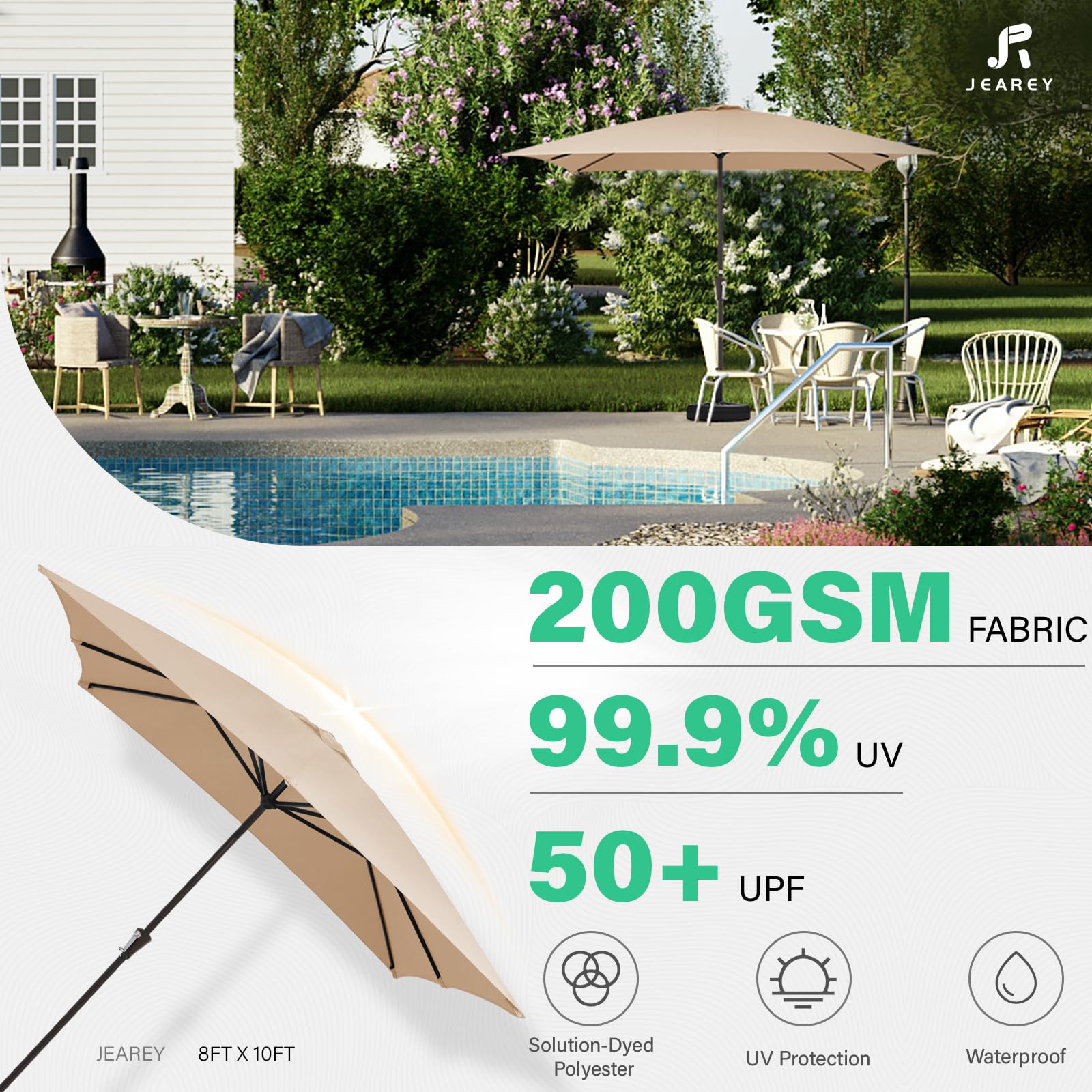 black patio umbrella Fringe Patio Umbrella