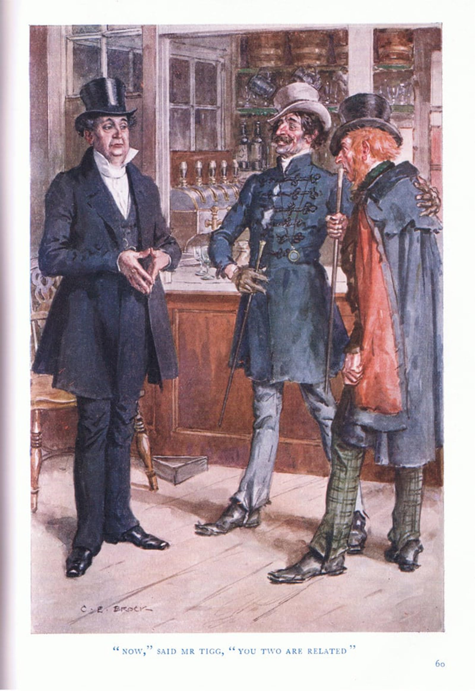 ARTXLXXBN Famous Print Painting Colorful Art Print Now Said Mr Tigg You Two Are Related by Charles Edmund Brock Canvas Art Decorations for Home Decor 60x90cm