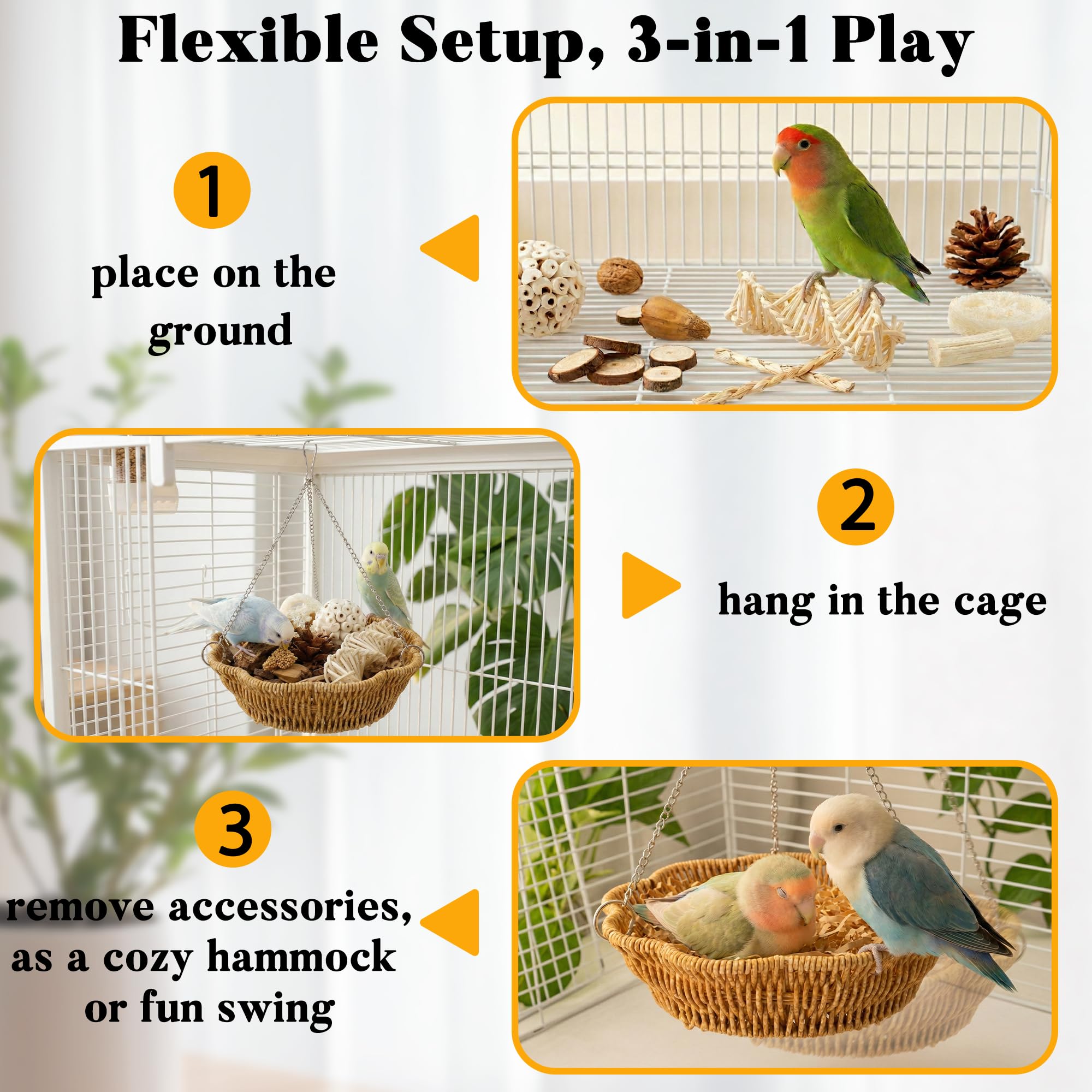 Vogelspielzeug für Sittiche