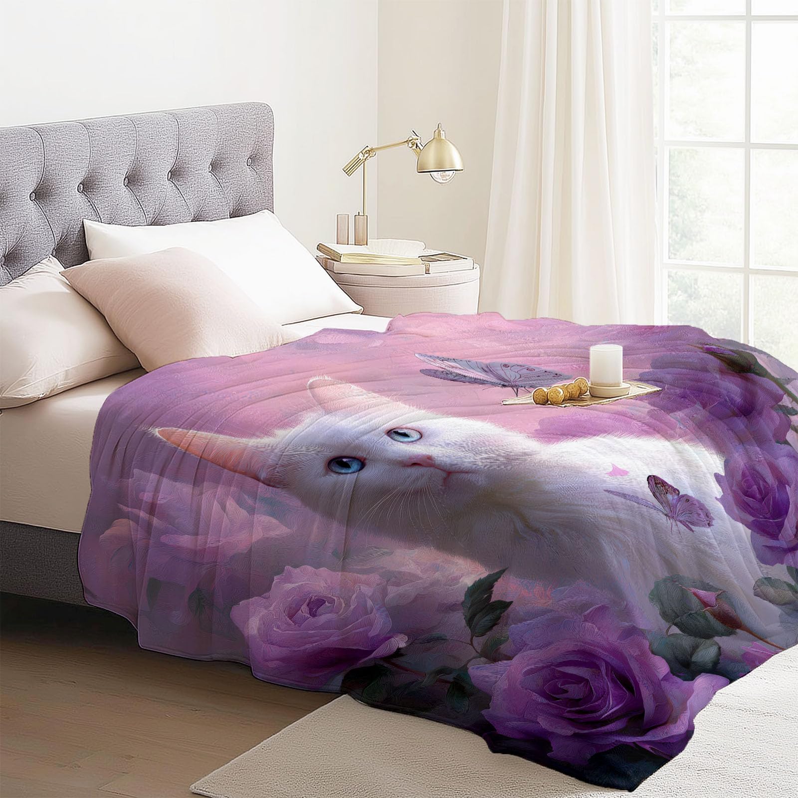 Generisch Manta de forro polar suave de franela de 180 x 200 cm