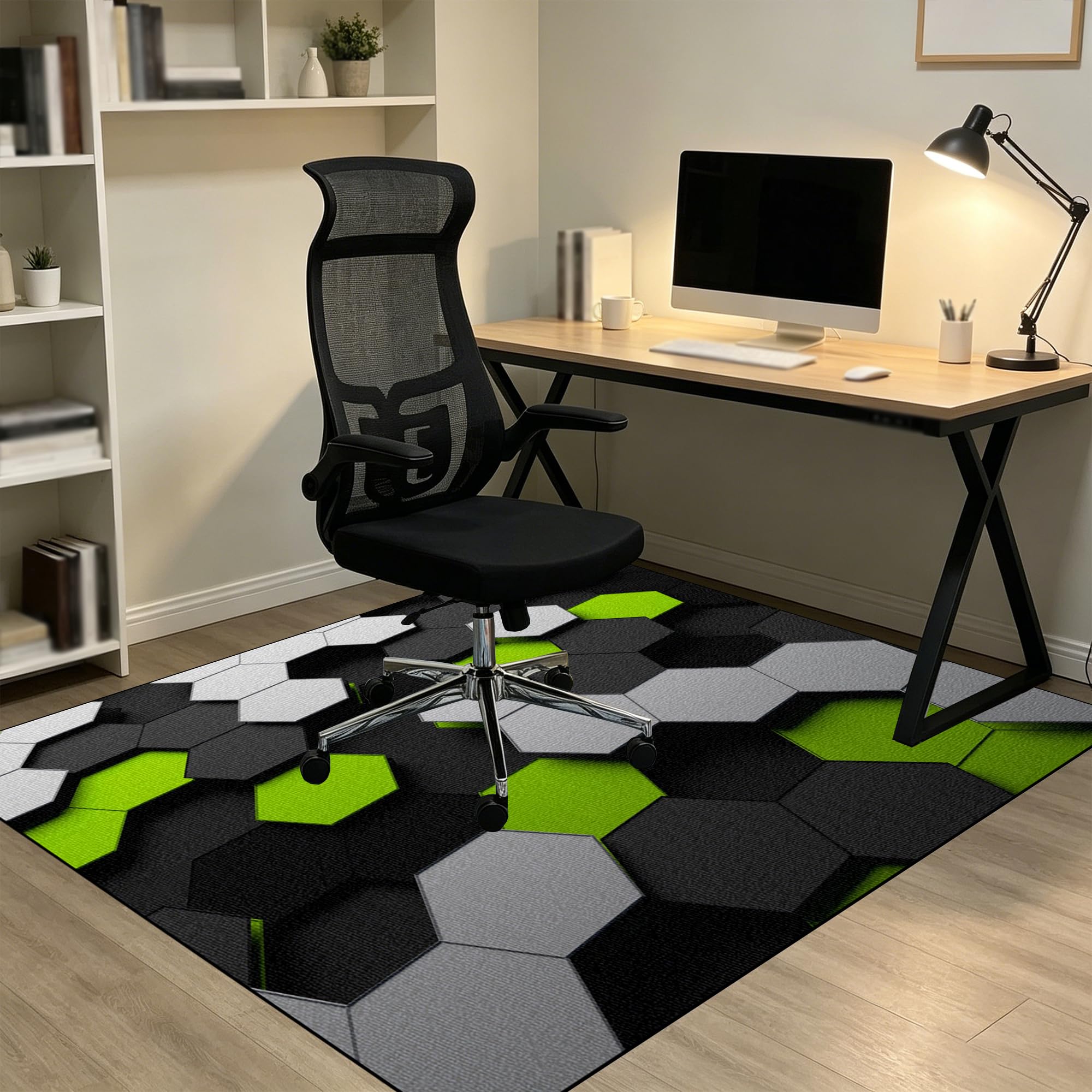 Protector Suelo Silla Ruedas, Gaming Lavable para Silla de Oficina Baldosas Suelos Duros Antideslizante Alfombra Silla Escritorio Alfombra Silla 90 x 120 cm