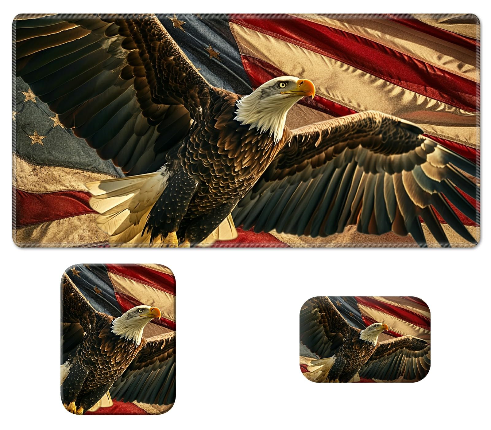 HEAKIERG Wrist Rest Pad Small Mouse Pad and Office Desk Mat Set, 3 in 1 Desk Pad 11.8" x 23.6"+Mousepad +Mouse Wrist Rest with Ergonomic Design