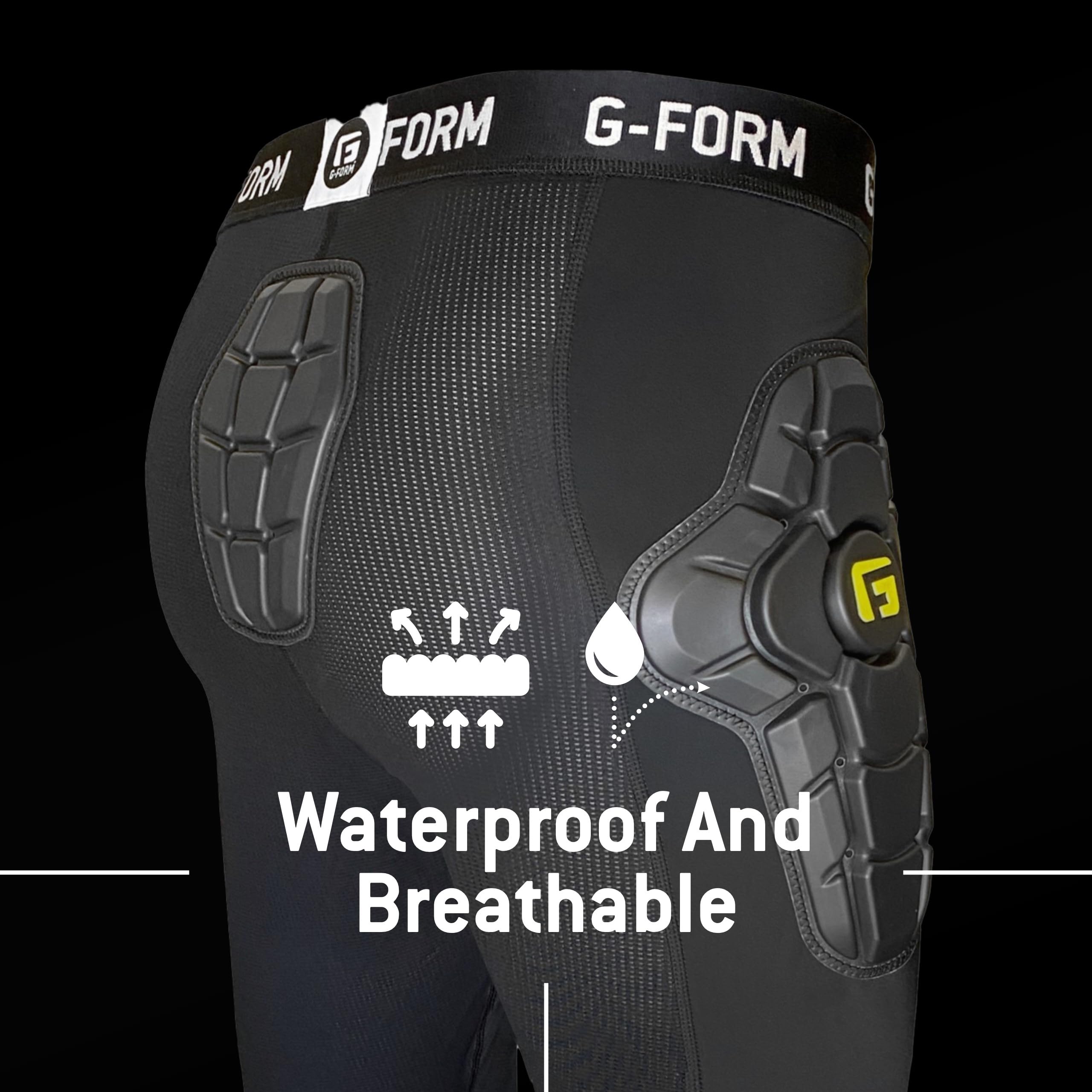 G-Form EX-1 Bike Short Liner - wyściełane spodenki rowerowe - spodnie rowerowe do BMX, snowboardu i wielu innych - sportowe spodenki kompresyjne, czarny, 120