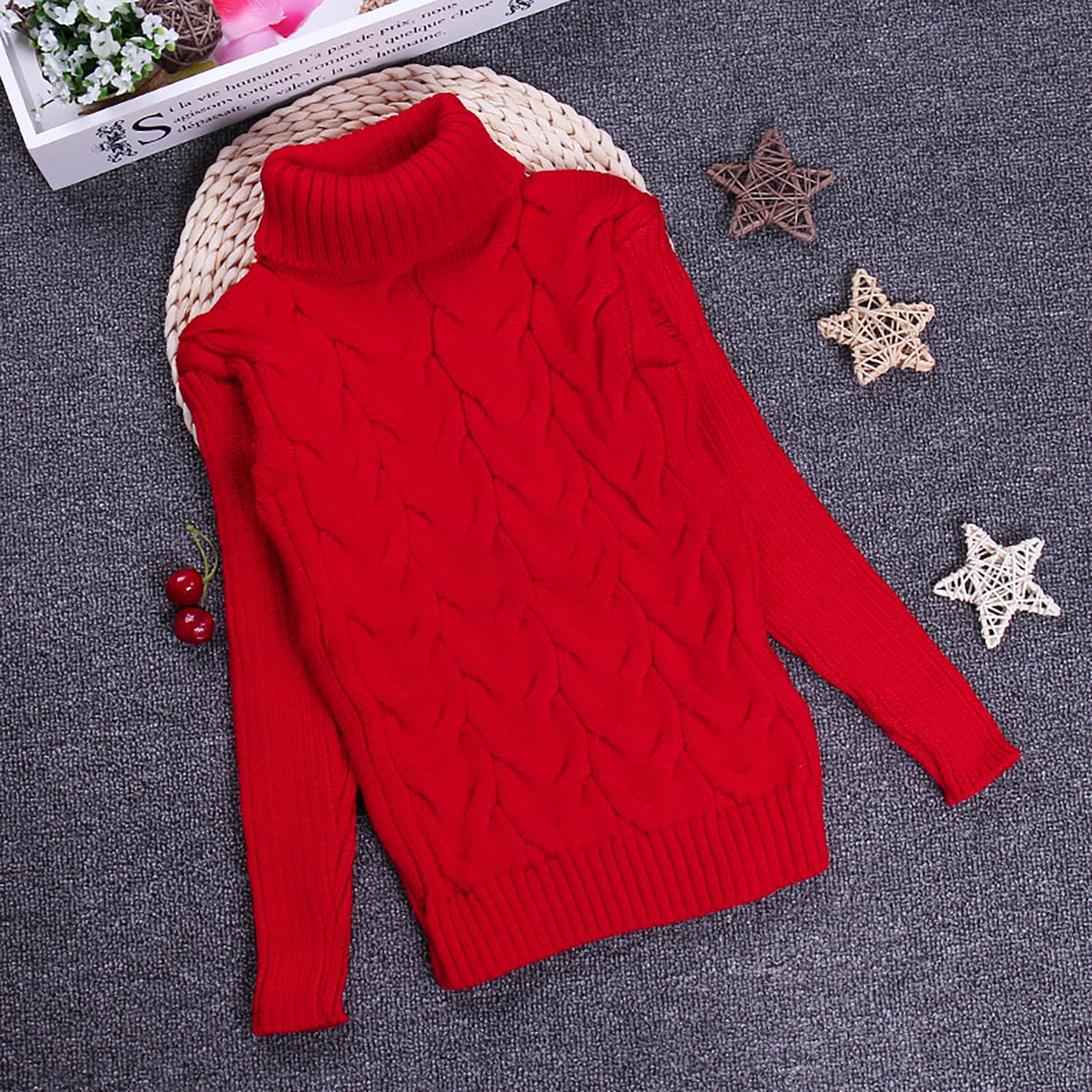 Baby Jungen Rollkragenpullover Kleinkind Mädchen Weich Warm Hoher Kragen Pullover Pullover Größe 1-8T