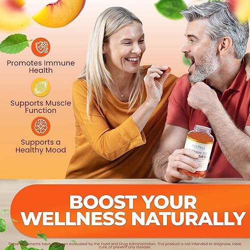 Miniatura 6 de Gomitas de vitamina D3 K2 sin azúcar, tamaño familiar, 180 gomitas de vitamina D, vitamina D3 5000 UI+K2 MK7 80 mcg, suplemento de vitamina K2 D3,