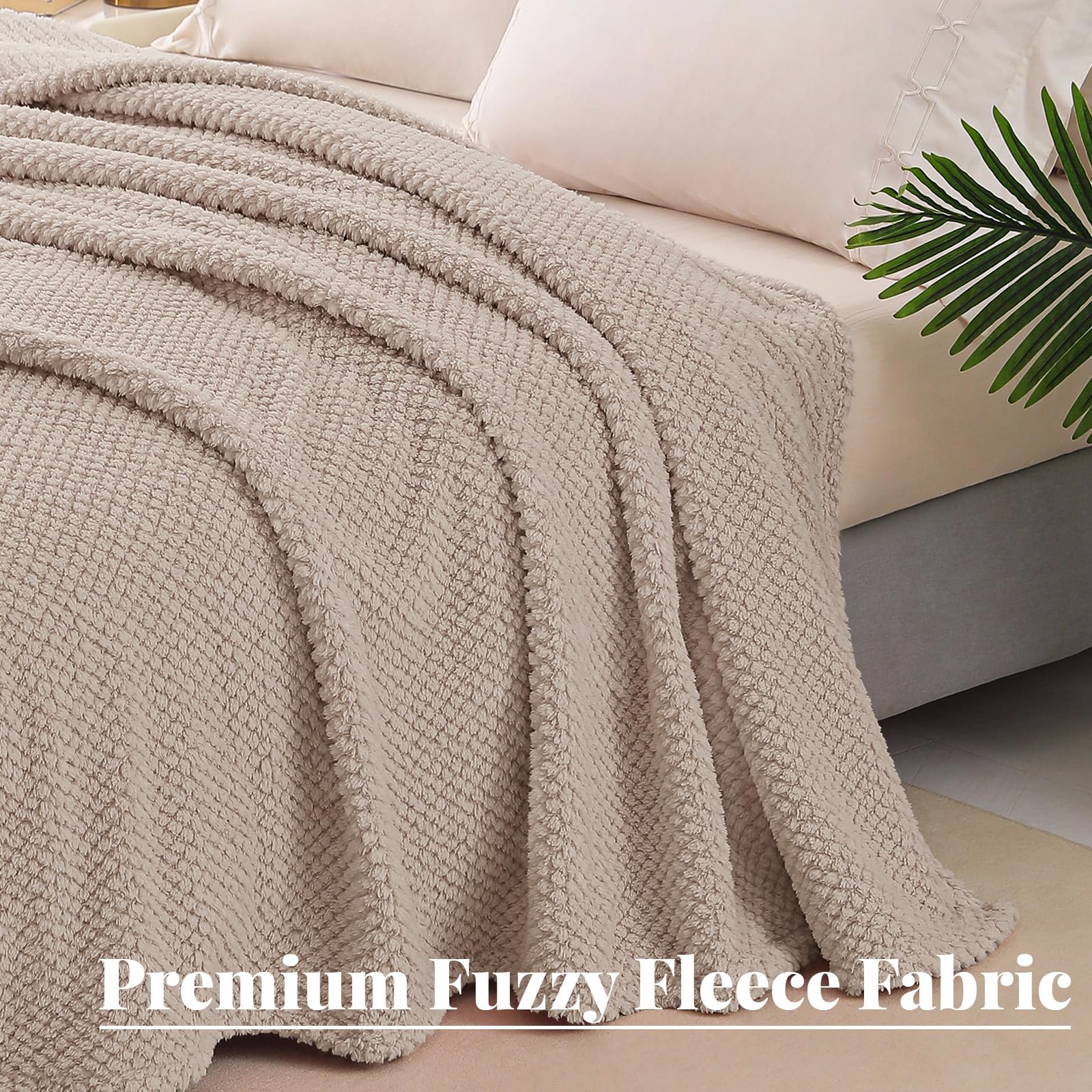 Whale Flotilla Double Size Fuzzy Fleece Blanket for Bed 150x200 CM Fluffy Warm Soft Jacquard Bed Blankets for All Season Lightweight and Cozy - Image 4