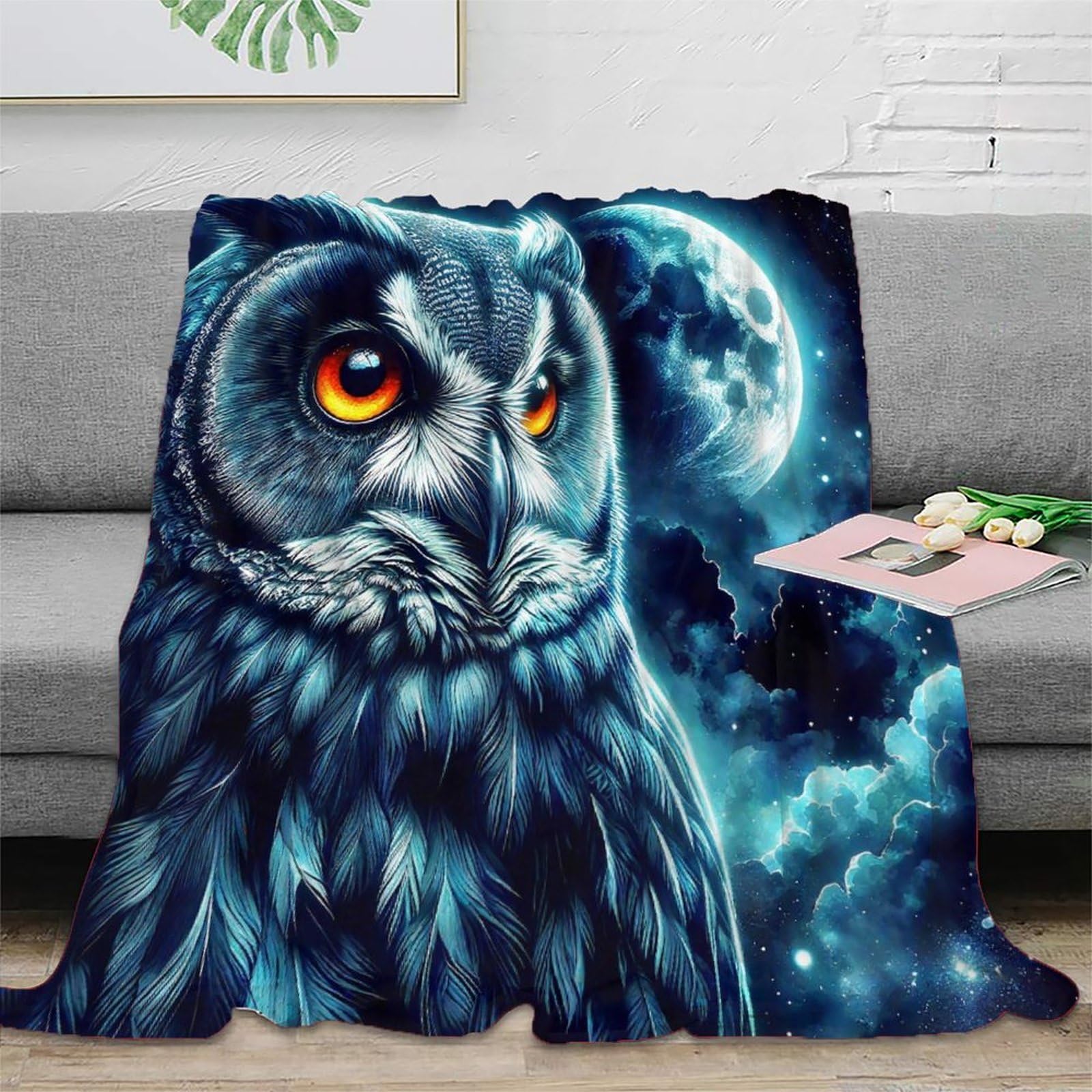 Couverture de lit microfibre Hiouf contre le froid hivernal sur le canapé du salon