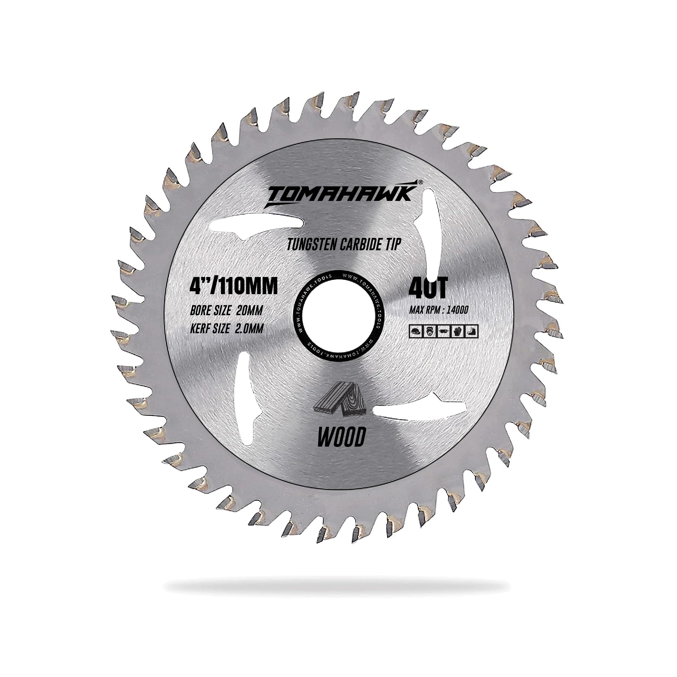 TOMAHAWK® 4”x40T Premium TCT Circular Saw Blade for Wood, 110mmx20mmx40T (Pack of 1pc) (B0BPPMPDY7) Amazon Price History, Amazon Price Tracker