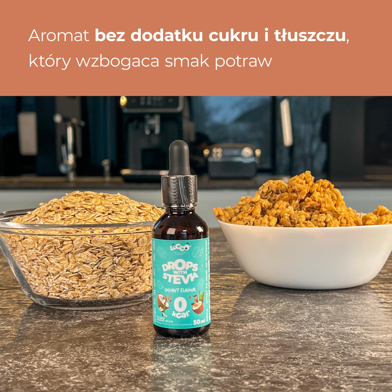 LoCCo 0 kcal Gouttes édulcorantes avec Stevia 3x50 ml