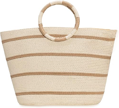 Beach Bags for Women Straw Tote Bag Summer Beach Bag Large Woven Straw Tote for Vacation Holiday