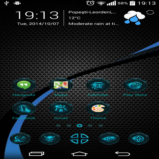 Many HD Wallpapers Included!! Blue Carbon HD Theme