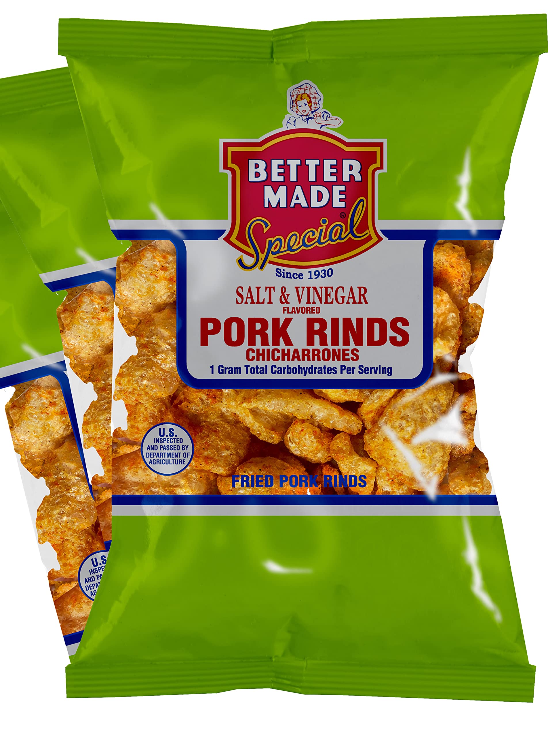 Buy Better Made Salt & Vinegar Flavored Pork Rinds Chicharrones 8