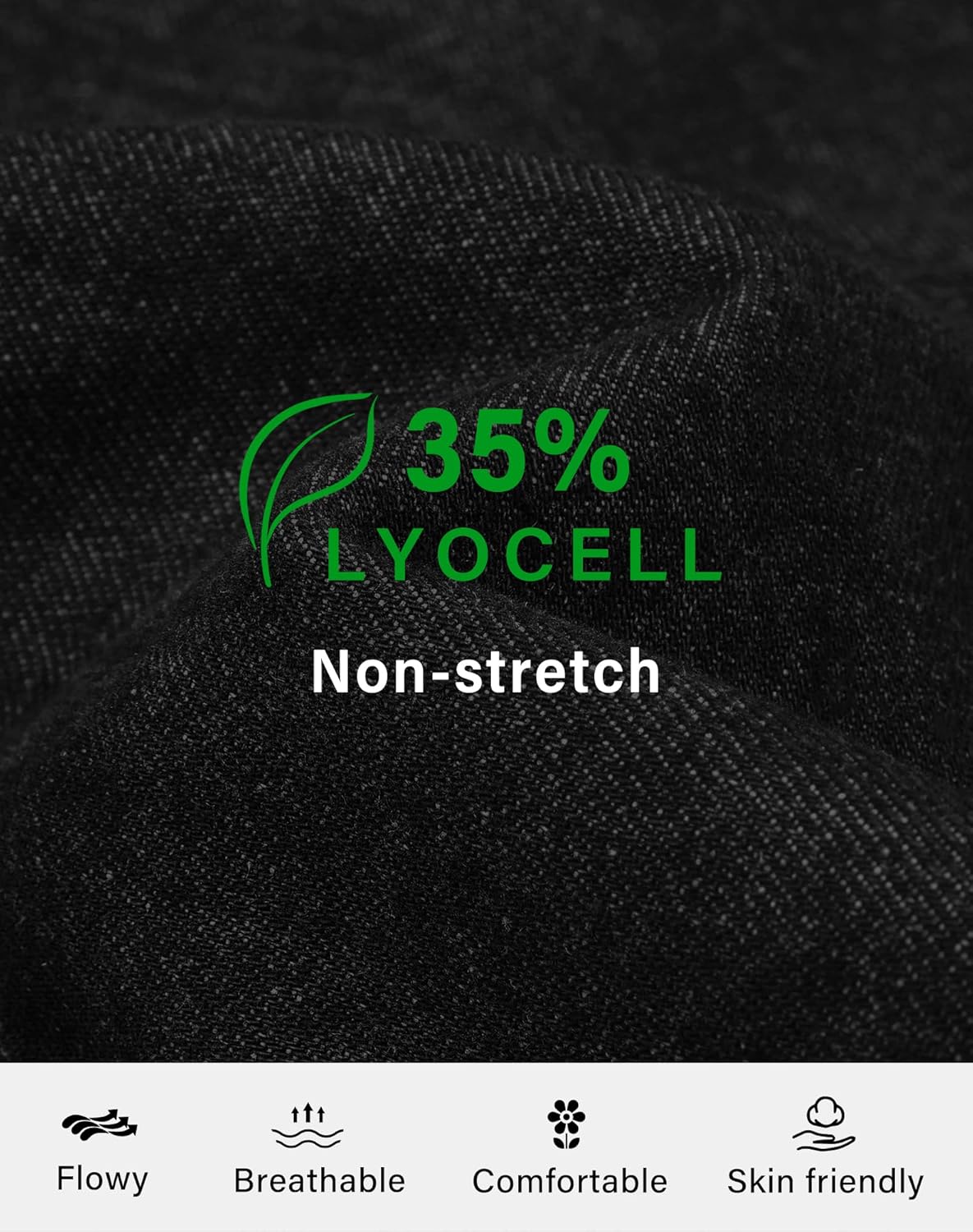 roswear Women's Wide Leg Jeans Non-Stretch Sweatpants-Like Lounge with Elastic Waist - Image 6