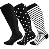 Wide Calf Compression Socks for Women & Men Extra Large Size Support Socks for Nurses Running Pregnant Travel, 15-20 mmHg