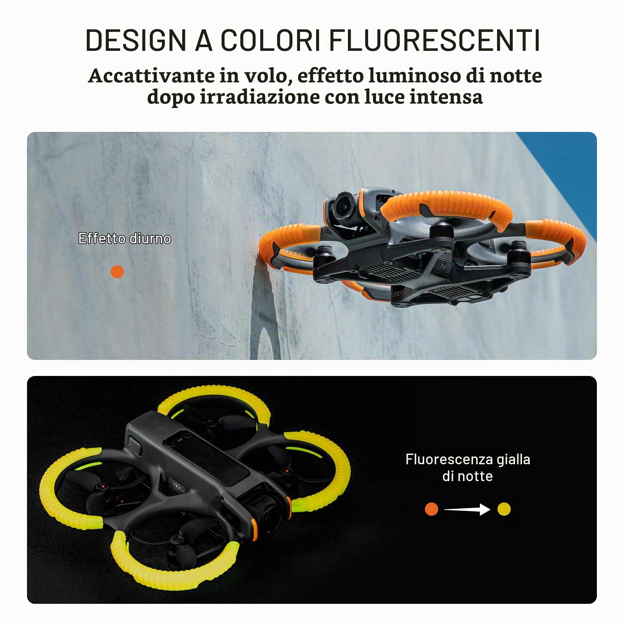 STARTRC avato Protezione dell'elica per DJI Avata 2 Paraurti protettivo anti-collisione Fly More Accessori Combo (arancione)