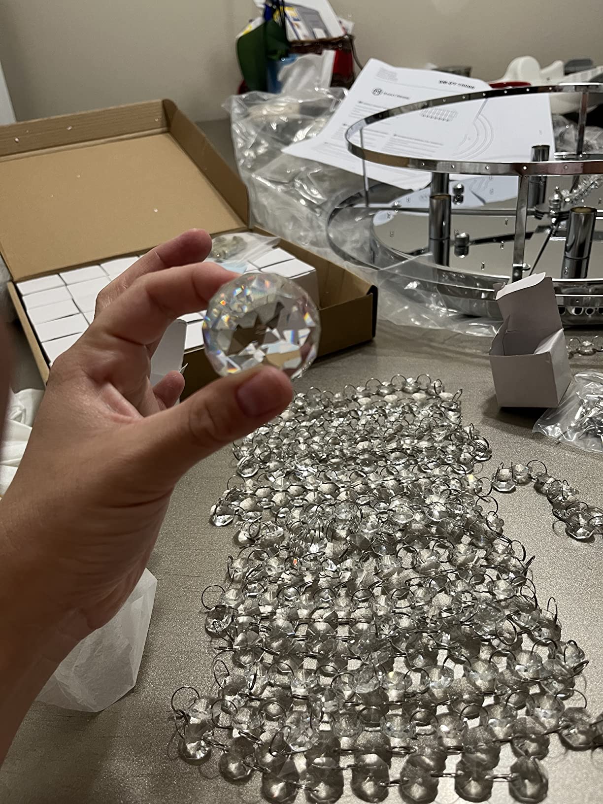 $27/mo - Finance Saint Mossi 8-Lights Crystal Chandelier Light Fixture ...