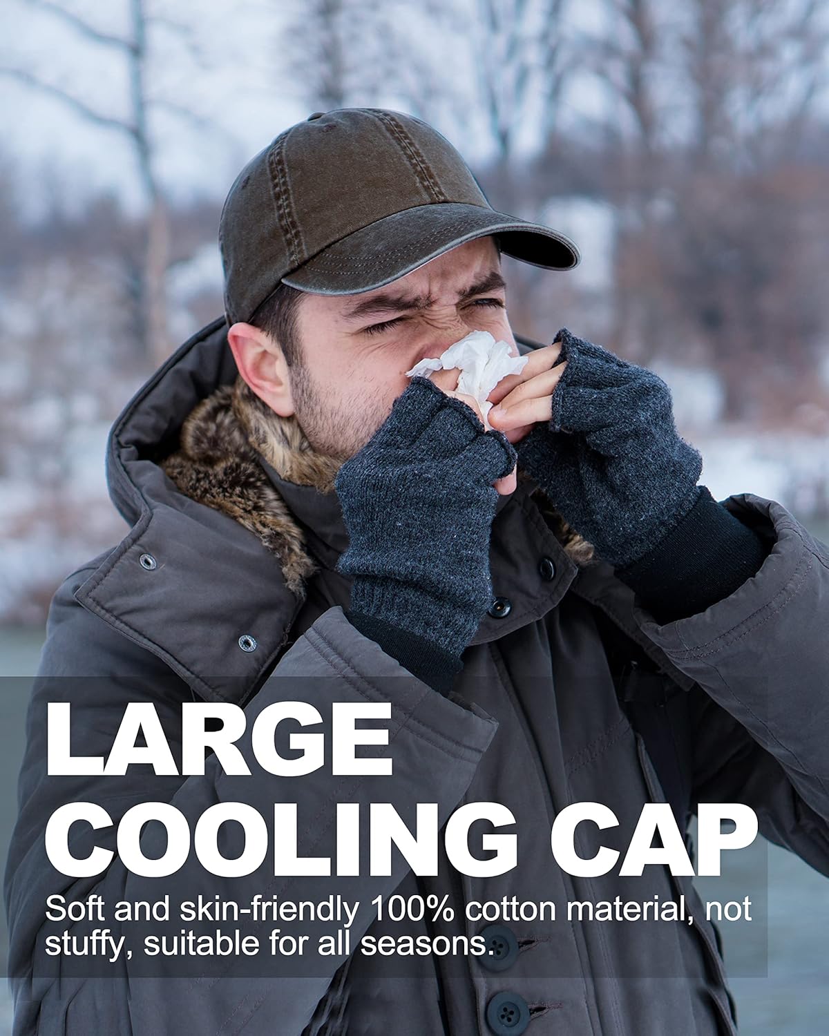 XXL Baseball Cap For Big Heads, Soft Crown Washed Dad Hat, Oversized Denim Cap For Men Women Golf, Travel, Daily Wear - Image 7