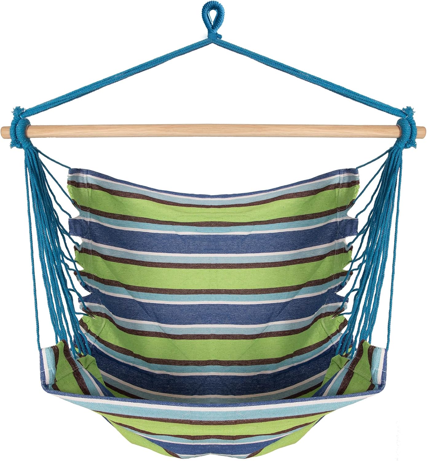 Hammock Chair - Large 51" x 40" Hanging Swing - Indoor or Outdoor Use - Brazilian Hammock Chair Swing for Deck Bedroom Patio Tree Cottage - by Inspired Home Living