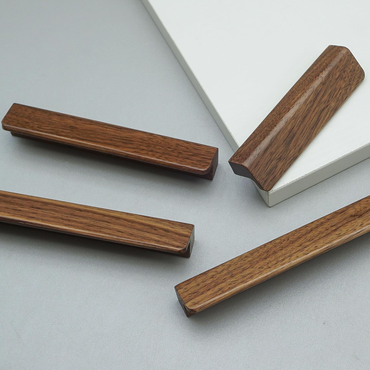 LBFEEL 10" Walnut Wood Drawer Pull Handle Rustic Dresser Knob Pulls Kitchen Cabinet Pull Hardware (10" Hole Centers)