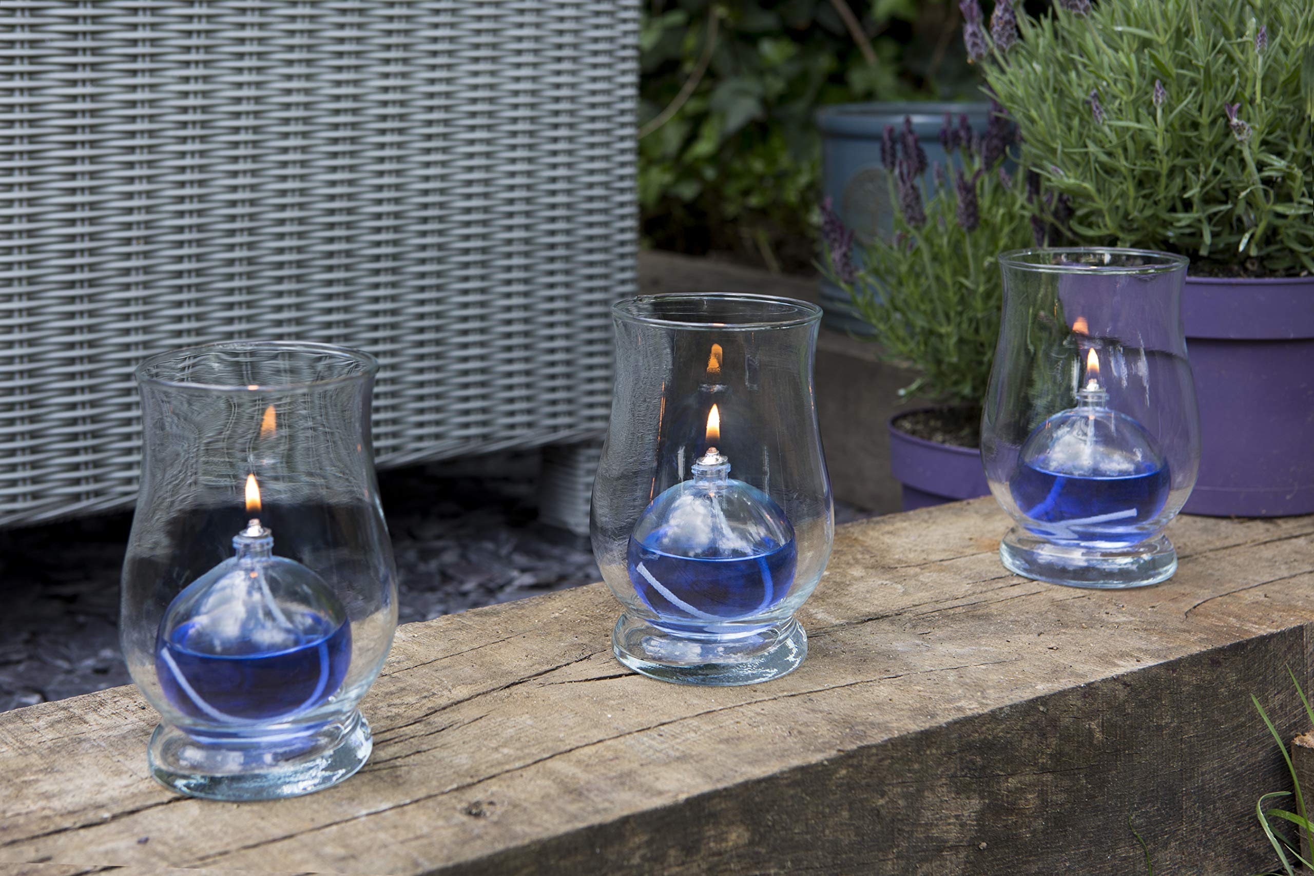 3 x Indoor, Outdoor Or Garden Oil Lamp Candles For USe With Smokeless, Odourless Lamp Oil (Ball)