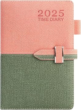 Qinlenyan 2025 Planner 12-Month Daily Weekly Monthly Calendar to-do List Agenda Notebook with Monthly Tabs Notes Pages Back Pocket,Appointment Planner for Men and Women English Books