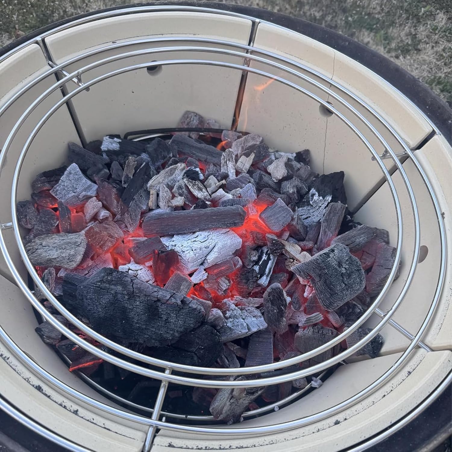 V Shaped Firebox Charcoal Basket SnS Grills Slow 'N Sear