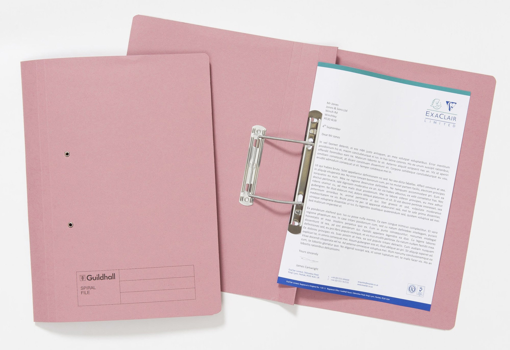 Exacompta Guildhall Document Spiral Files - 346-PNKZ (Pink)