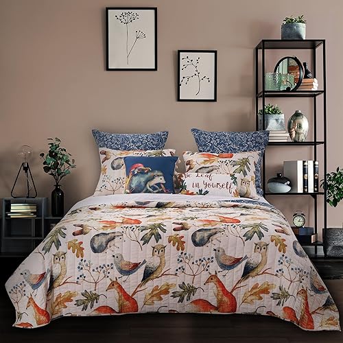 Miniatura 5 de Barefoot Bungalow Willow - Juego de edredón individual, color blanco y blanco