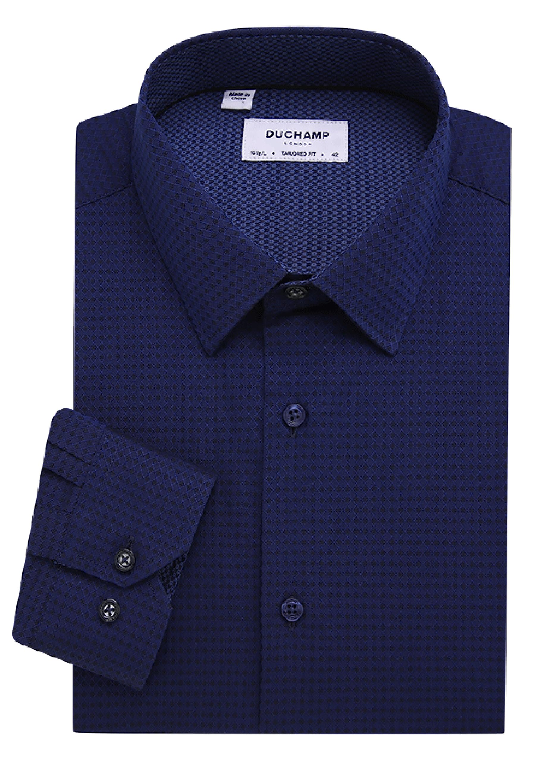 Duchamp London Solid Geo Dress Shirt