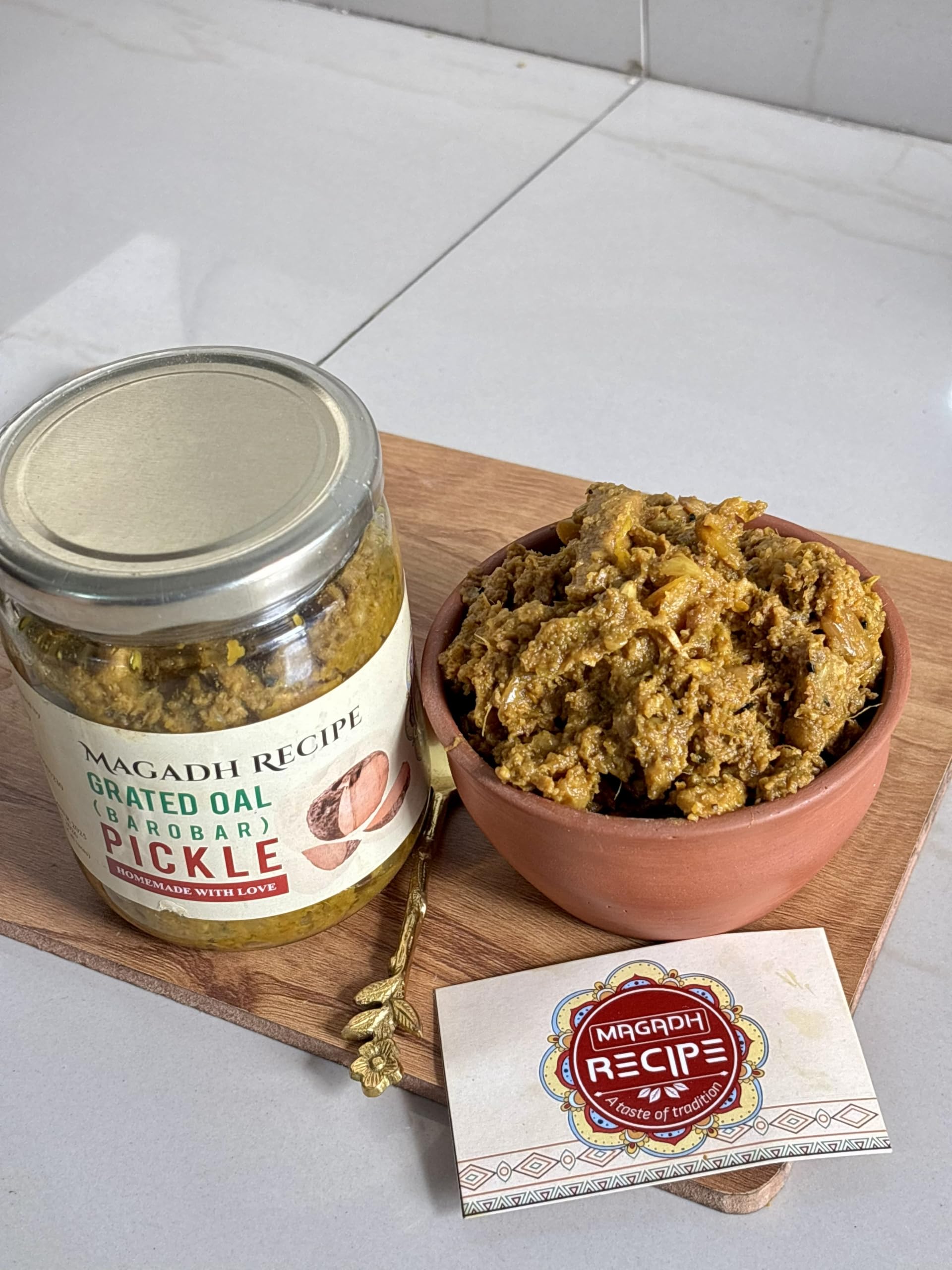 Magadh Recipe Grated Oal Pickle | Grated Jimikand/Suran/Elephant Foot Yam Achar | Authentic Bihari Homemade Pickle with Pure Mustard Oil & Hand-Ground Spices | No Preservatives | 250g-image-41