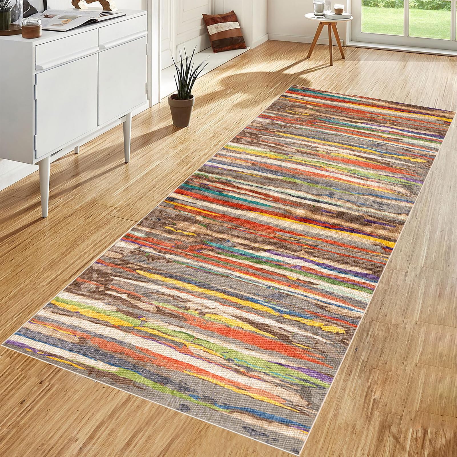 Zhongyanan Colorb-9 Machine Washable Carpet Runner For Hallway Rubber Backed Long Hallway Hall Runner Narrow Rugs 50 X 500 Cm Long Entrance Runner Rug Floor Carpet Runners For Hallways Kitchen Laundry Room Area Rug