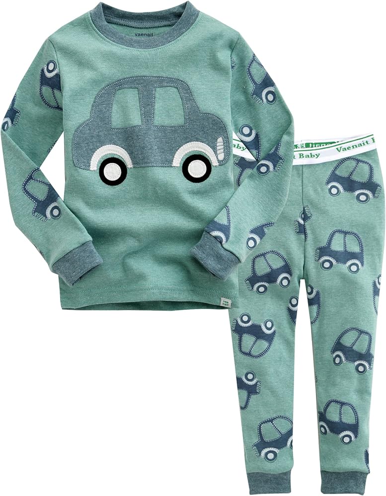 Vaenait Baby Kinder Jungen Schlafanzug Baumwolle Pajama Set Mint Bbangbbang XS Fashion