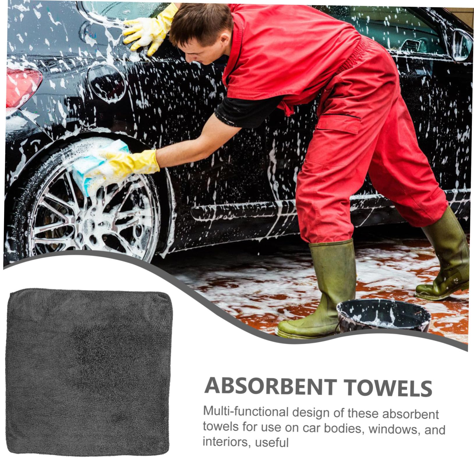 Homoyoyo Paños de Microfibra Absorbentes Multiusos para Limpieza Eficaz 12 Unidades sin Dañar Pintura, Reutilizables y Suaves para Limpiar Coche