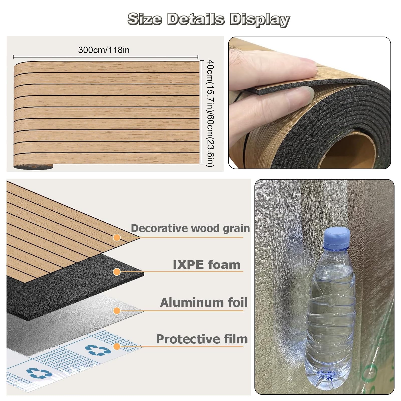 Paneles de pared de listones de PVC autoadhesivos, panel de pared de madera sintética para despegar y pegar, papel tapiz con textura de espuma 3D para sala de estar, dormitorio, decoración de oficina