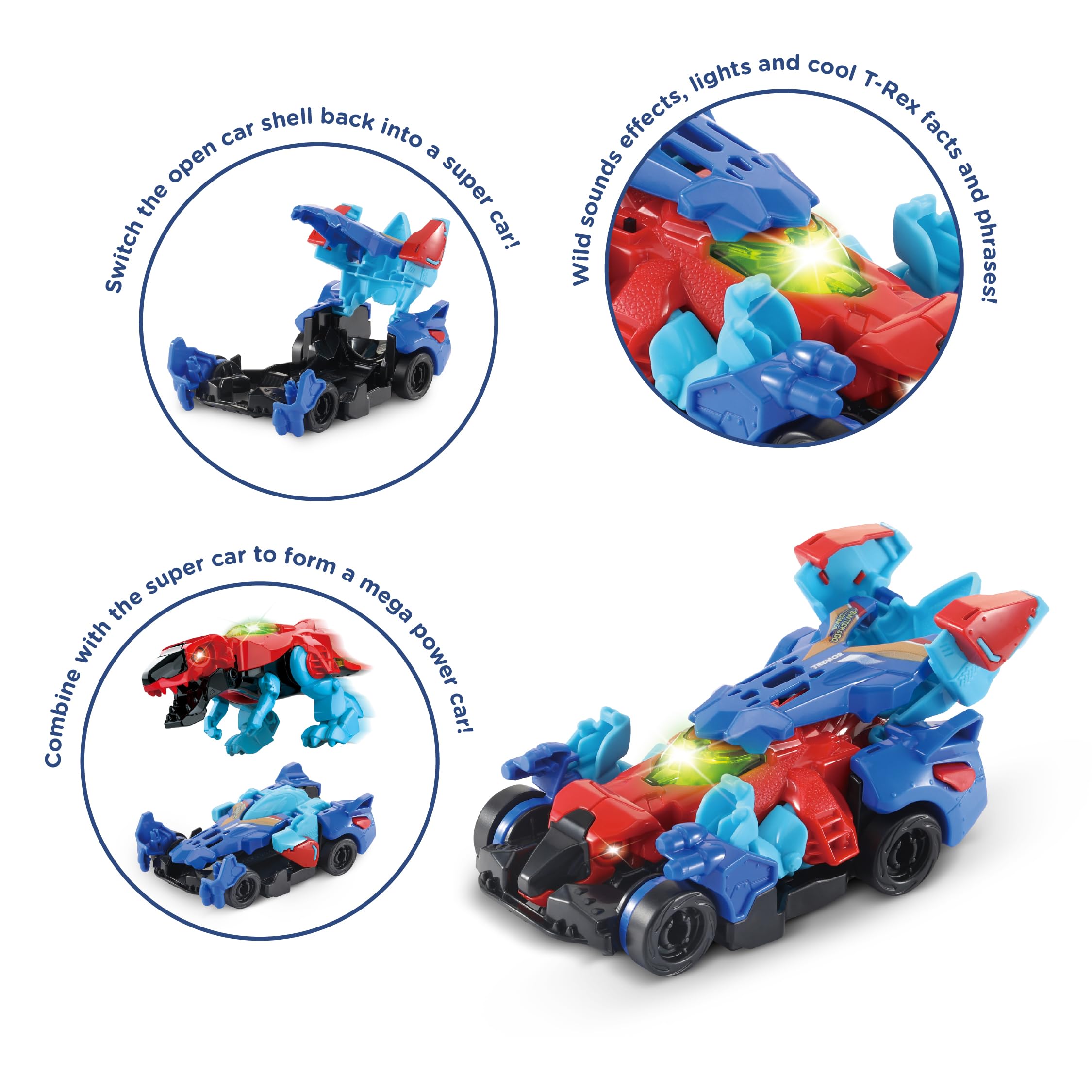 VTech Switch & Go Dinos Tremor The T-Rex Interactive Toy, Multicolor, Medium - Image 2