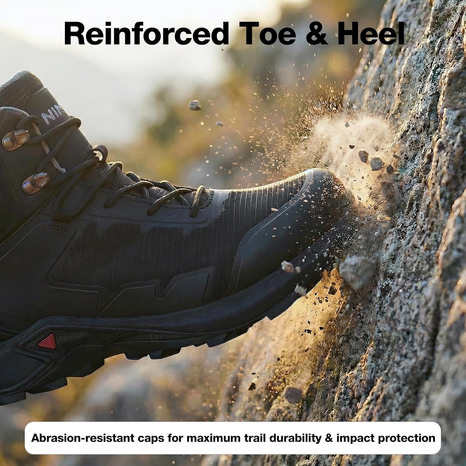 NINGO Men's Hiking Boots, Waterproof All-Terrain Hiking Shoes, Breathable Lightweight Outdoor Ankle Boots for Trekking, Backpacking, Walking, Mountaineering - Image 6