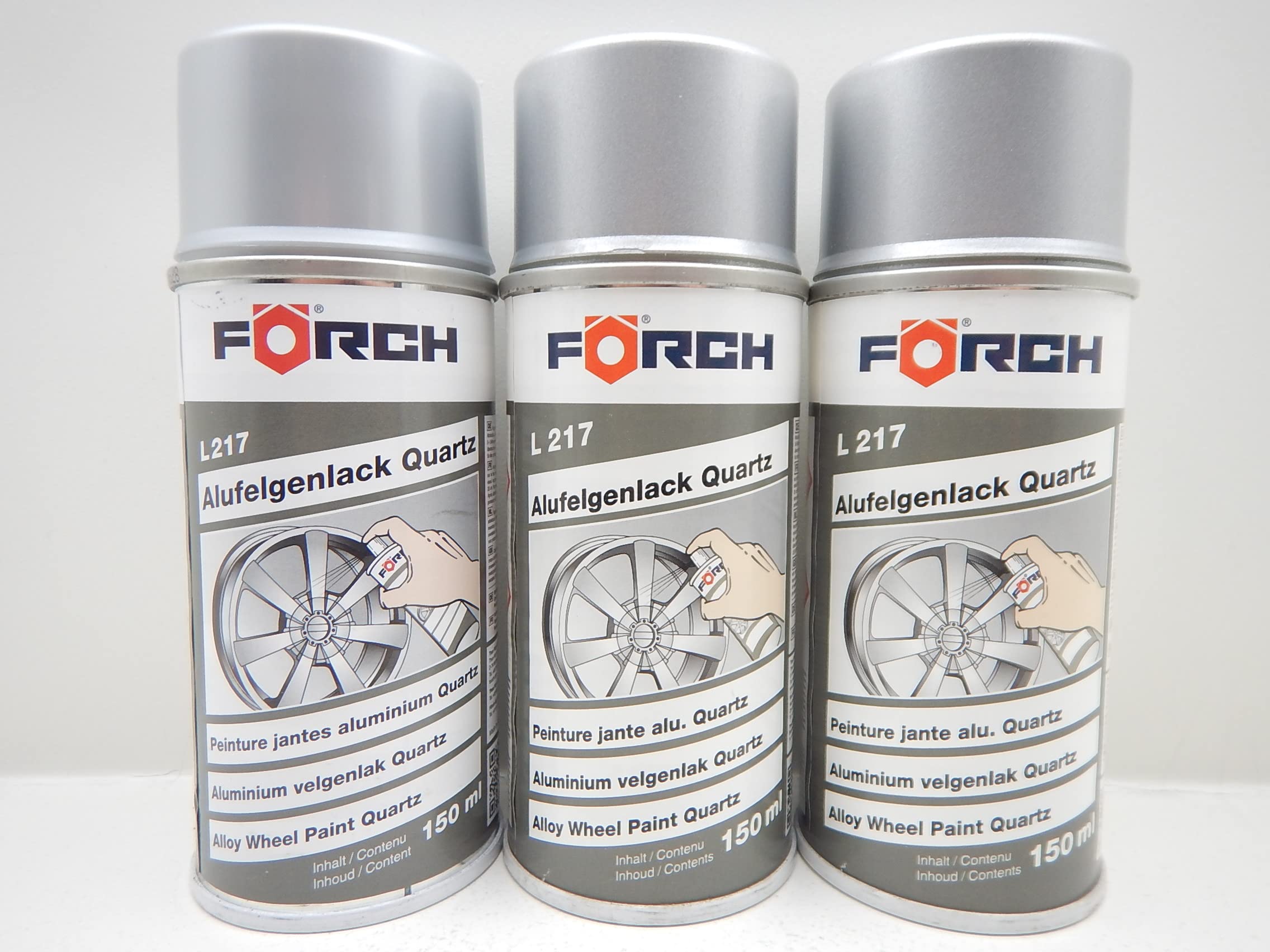 FELGENLACK LACK FELGE ALUFELGEN QUARTZ SILBER LACKSPRAY SPRAY FARBE 150ML (3)