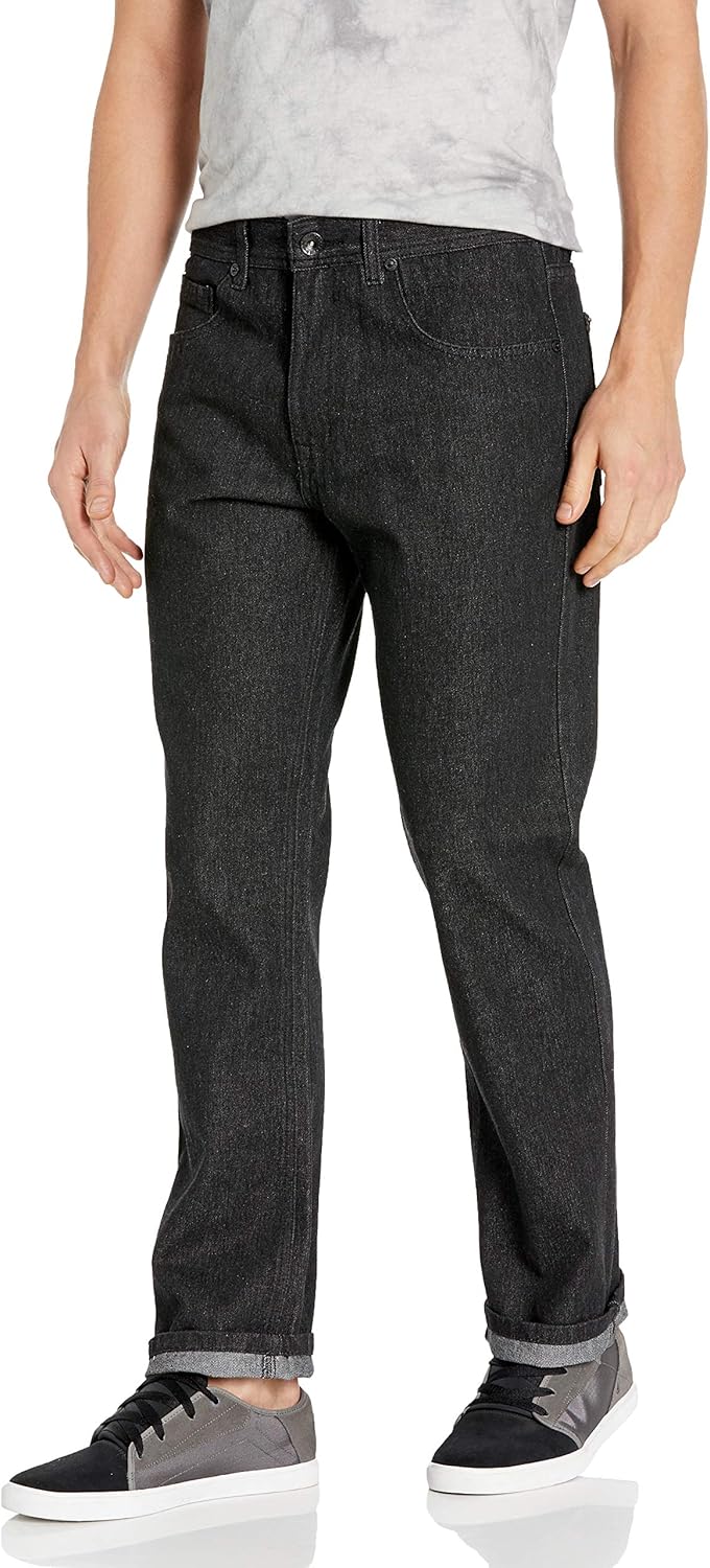 Southpole Men's Pants Long in Thick Bull Twill Fabric and Straight Fit: Clothing