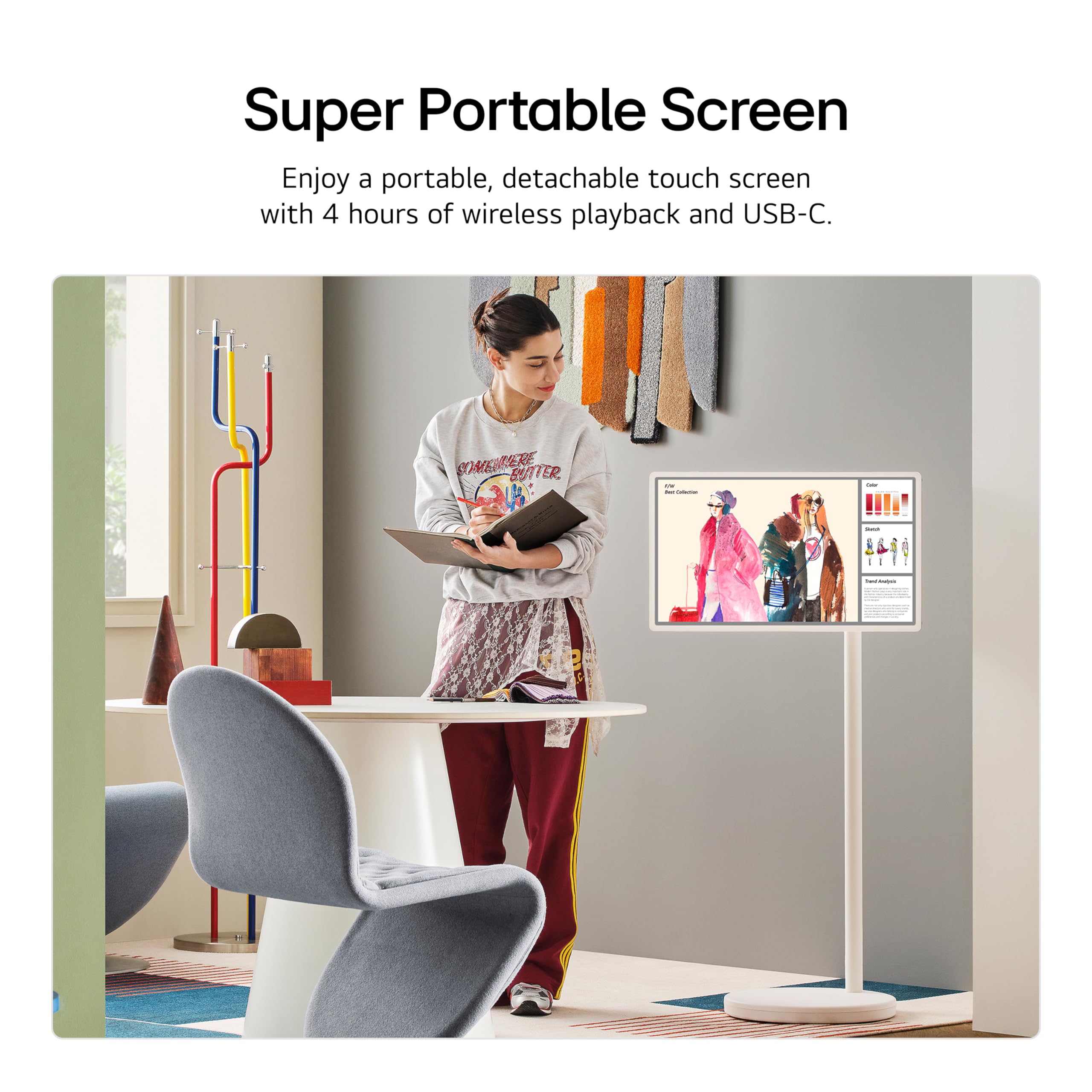 LG 27LX6TDGA 27-Inch StanbyME2 Portable Smart Screen (alpha 8 AI Processor, Touch Screen Monitor, Built-in Battery with 4 hours of playback, 60Hz) [Model 2025] [Energy Class F] — view 8