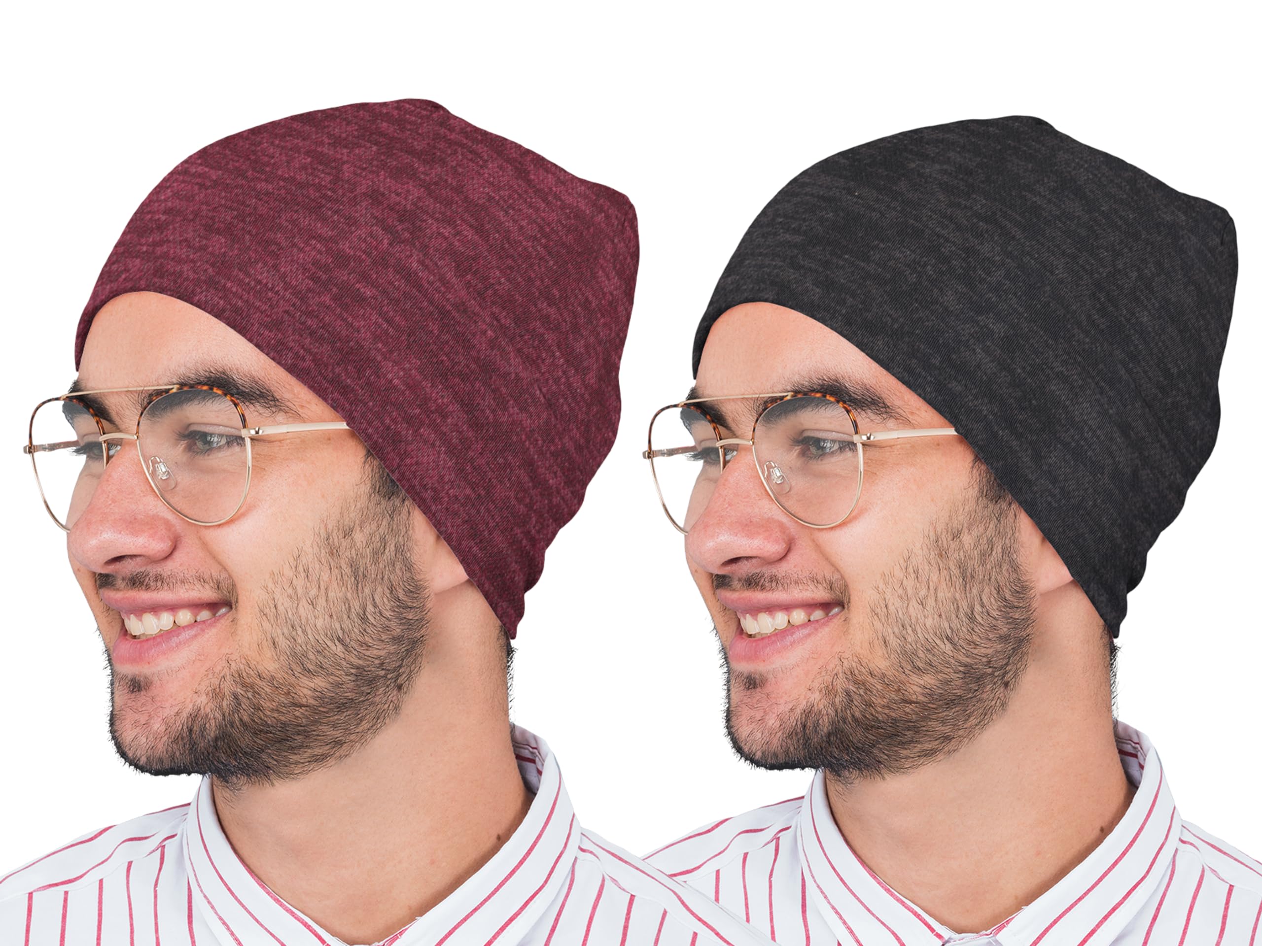 PrimeBox Soft Beanie for Men Women Woolen Winter Best Slouchy Beanie Skull Cap Headwear Pack of 2pcs Combo-image-37