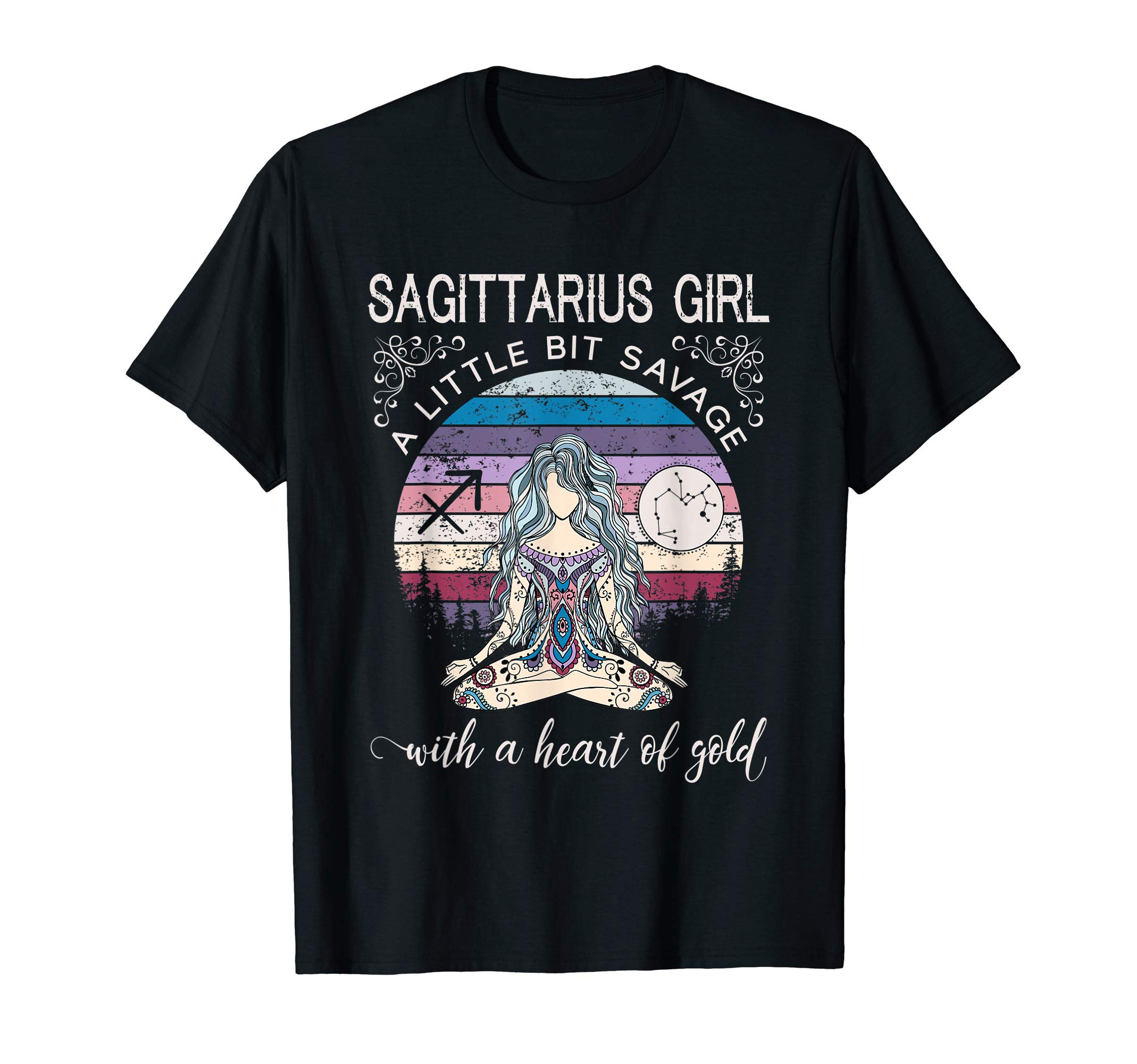 Sagittarius Sign Zodiac Gifts by Zum2Sagittarius Girl Birthday Shirt for Women December Gift T-ShirtOEKO-TEX STANDARD 100