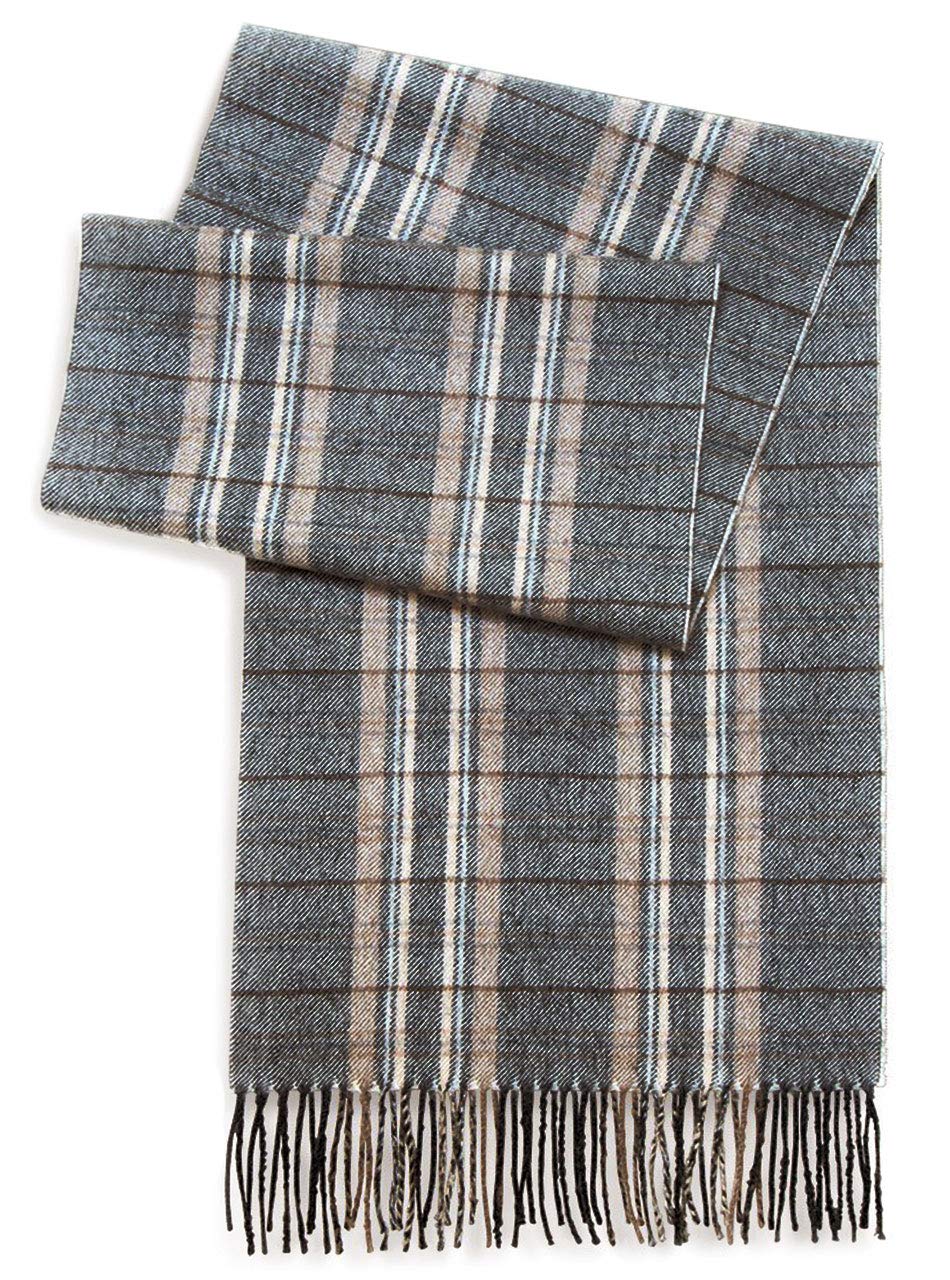 Bufanda de franela a cuadros de tartán, 100% lana de alpaca bebé, unisex, sin tintes, totalmente natural, un accesorio elegante o regalo para cualquier hombre o mujer (Porter & Stone) 6