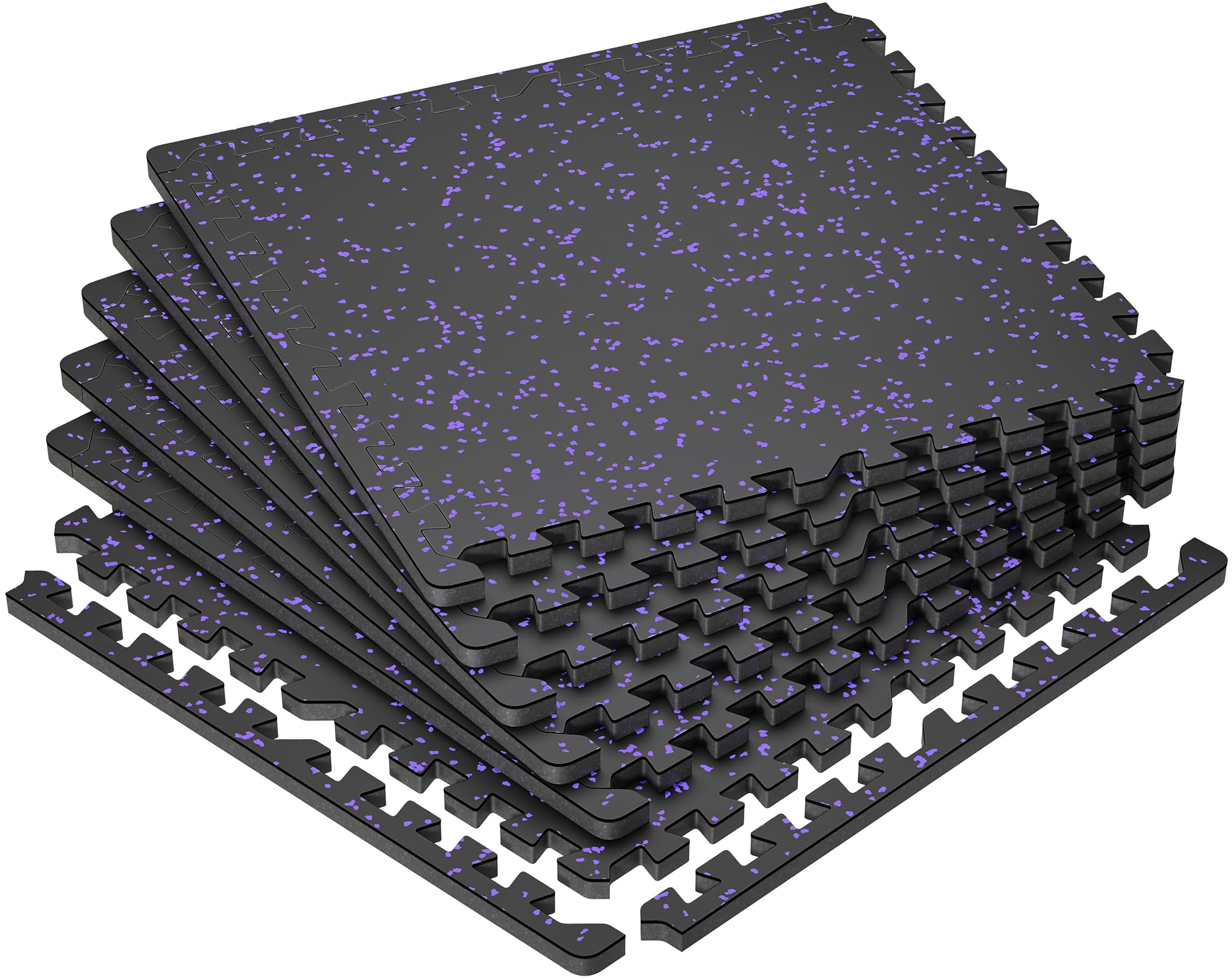 SUPERJARE 0.79'' Extra-Thick 6 Pcs 24 Sq Ft Exercise Equipment Mats